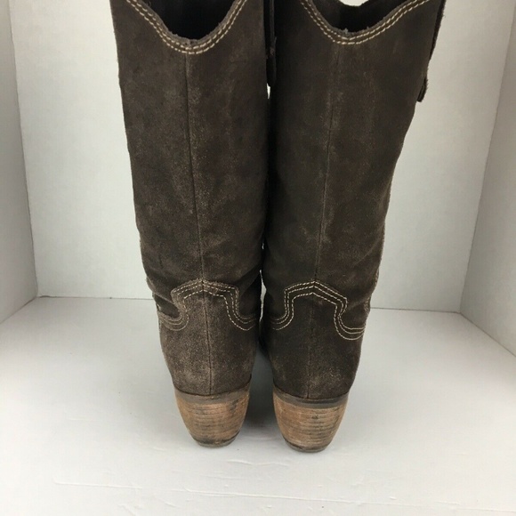 Matisse Suede Western-Style Heeled Boots | 9.5 | Brown - Picture 3 of 8
